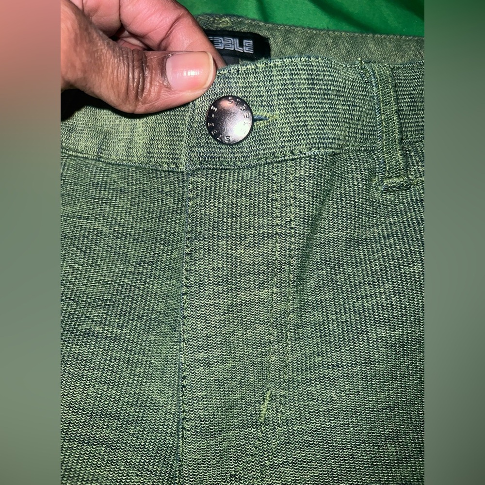 Men's Flat Front Shorts in Olive Green - Picture 4 of 8